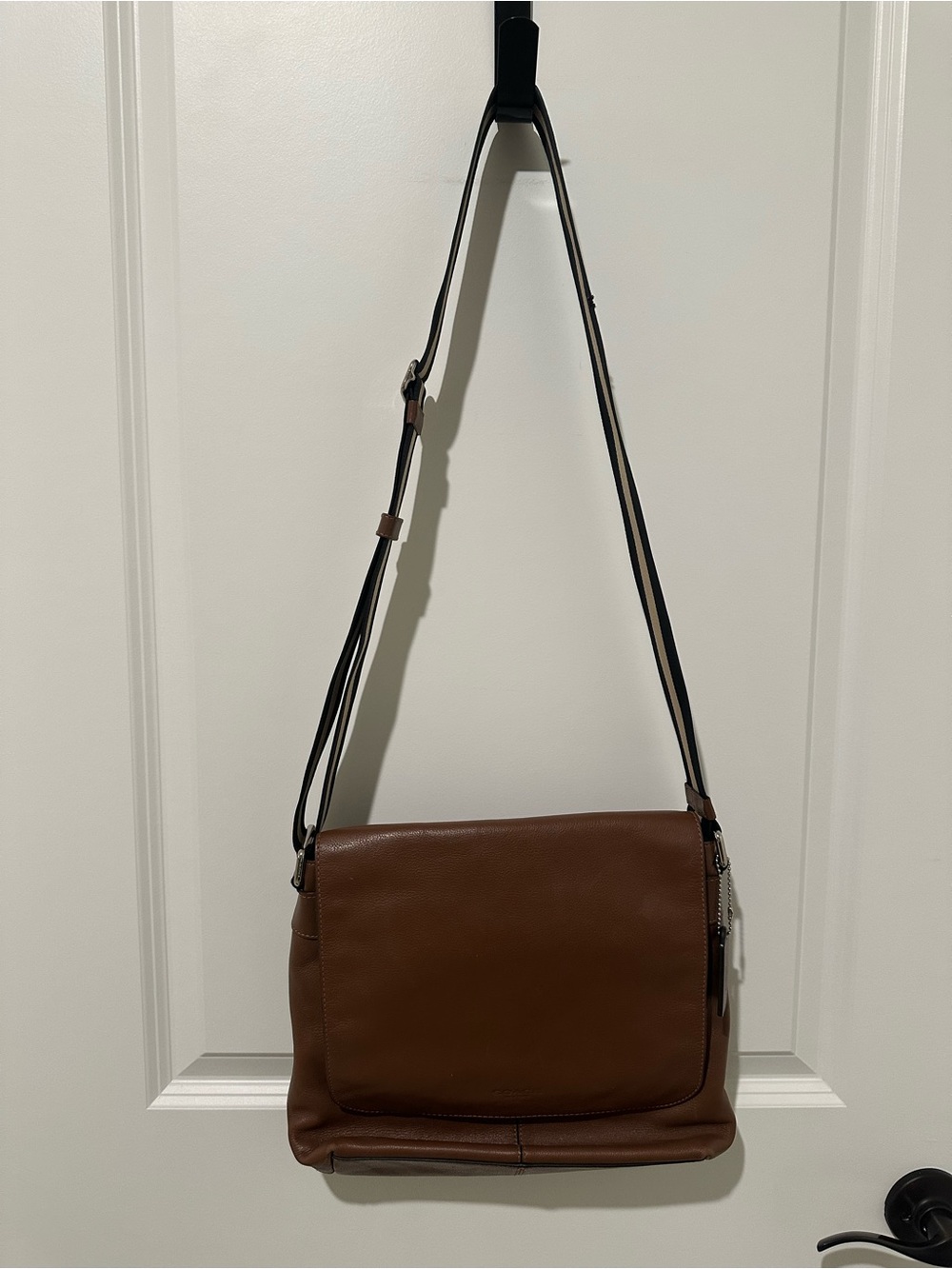 VINTAGE- COACH MEN’S CHARLES F72362 BROWN LEATHER  MESSENGER CROSSBODY BAG